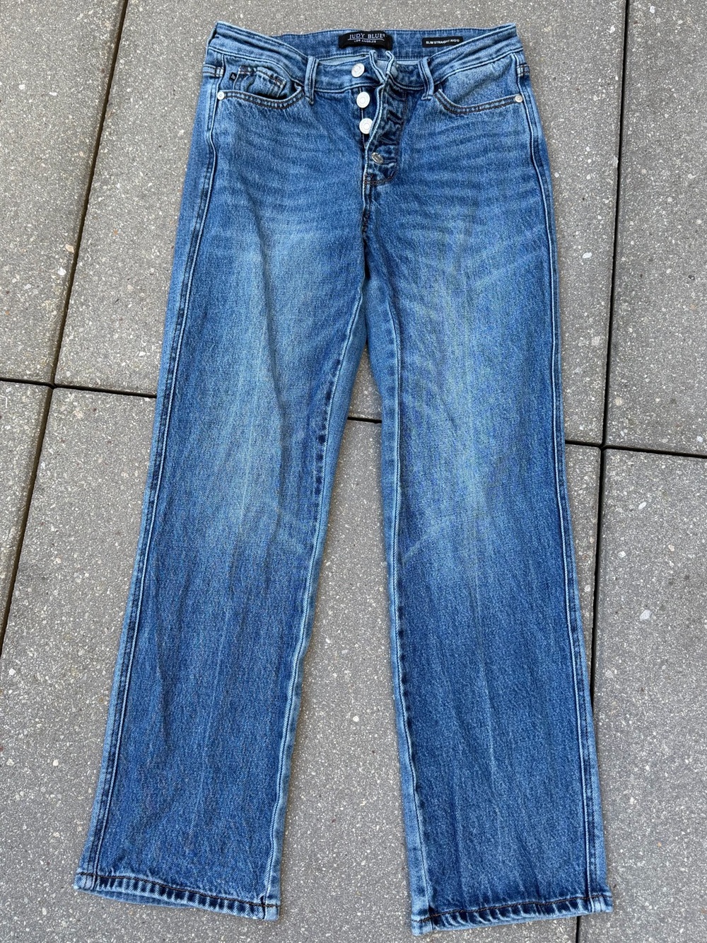 Judy Blue Lara Rigid Magic Slim Straight Button Fly Jeans 3/26